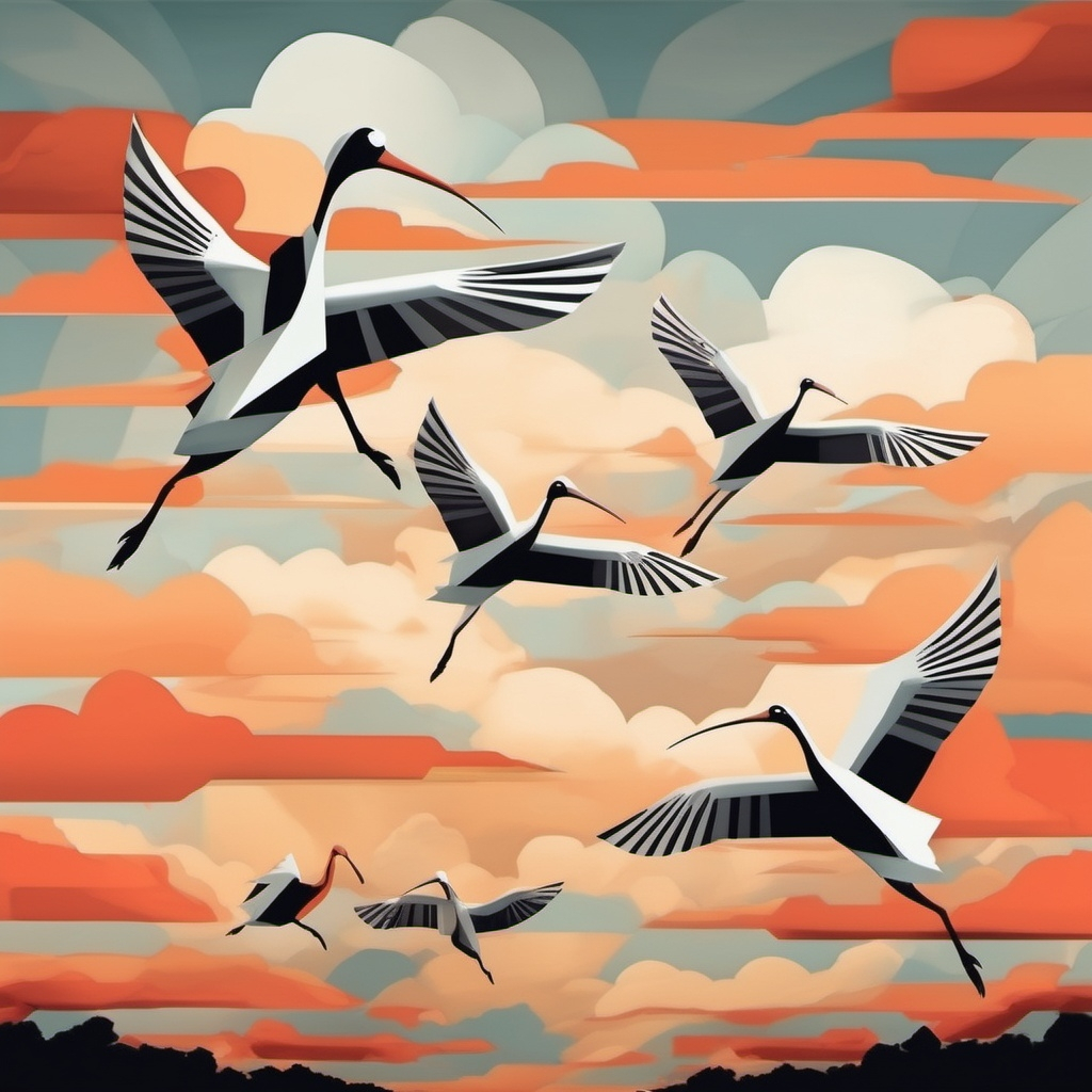 Birds in flight