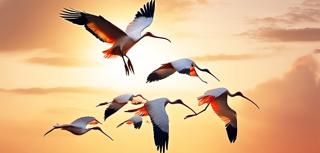 Ibis in flight